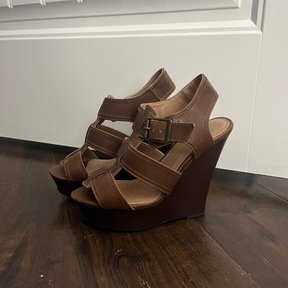 Brown Wedge Sandals